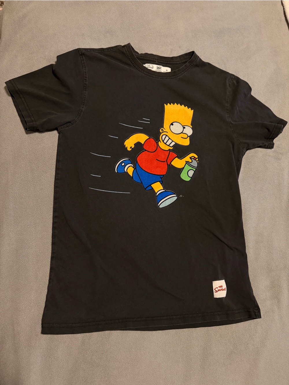 Men's Black Bart Simpson Graphic Tee - Casual Short Sleeve Shirt